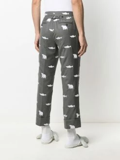 Thom Browne animal-pattern tailored trousers