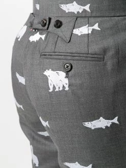 Thom Browne animal-pattern tailored trousers