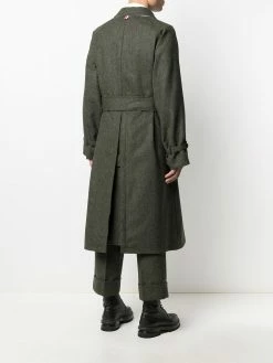 Thom Browne tri-stripe detail tie-waist coat