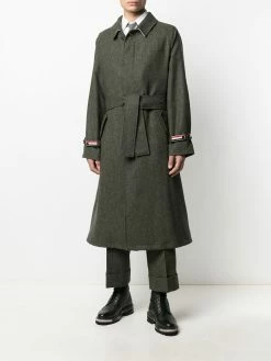 Thom Browne tri-stripe detail tie-waist coat