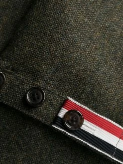 Thom Browne tri-stripe detail tie-waist coat