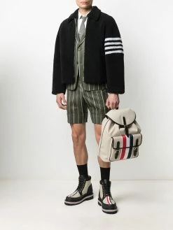 Thom Browne 4-Bar motif zip-up jacket