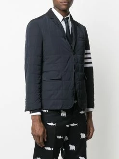 Thom Browne 4 Bar motif padded blazer down jackets of men 7 Thom Browne 4-Bar motif padded blazer