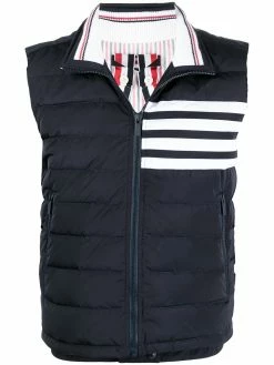 Thom Browne 4-Bar motif puffer gilet