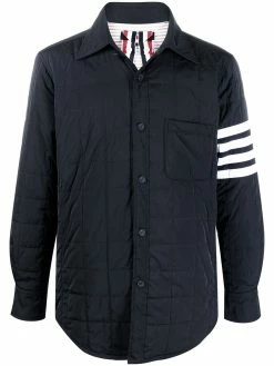 Thom Browne 4-Bar stripe padded shirt jacket