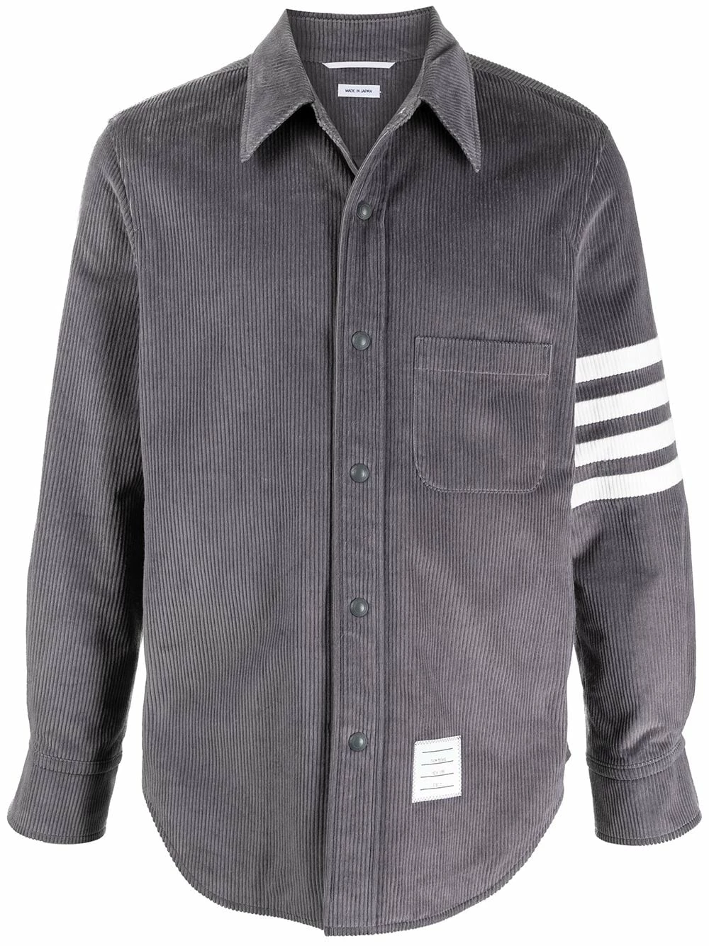 Thom Browne 4 Bar motif buttoned shirt shirts of men 1 Thom Browne 4-Bar motif buttoned shirt