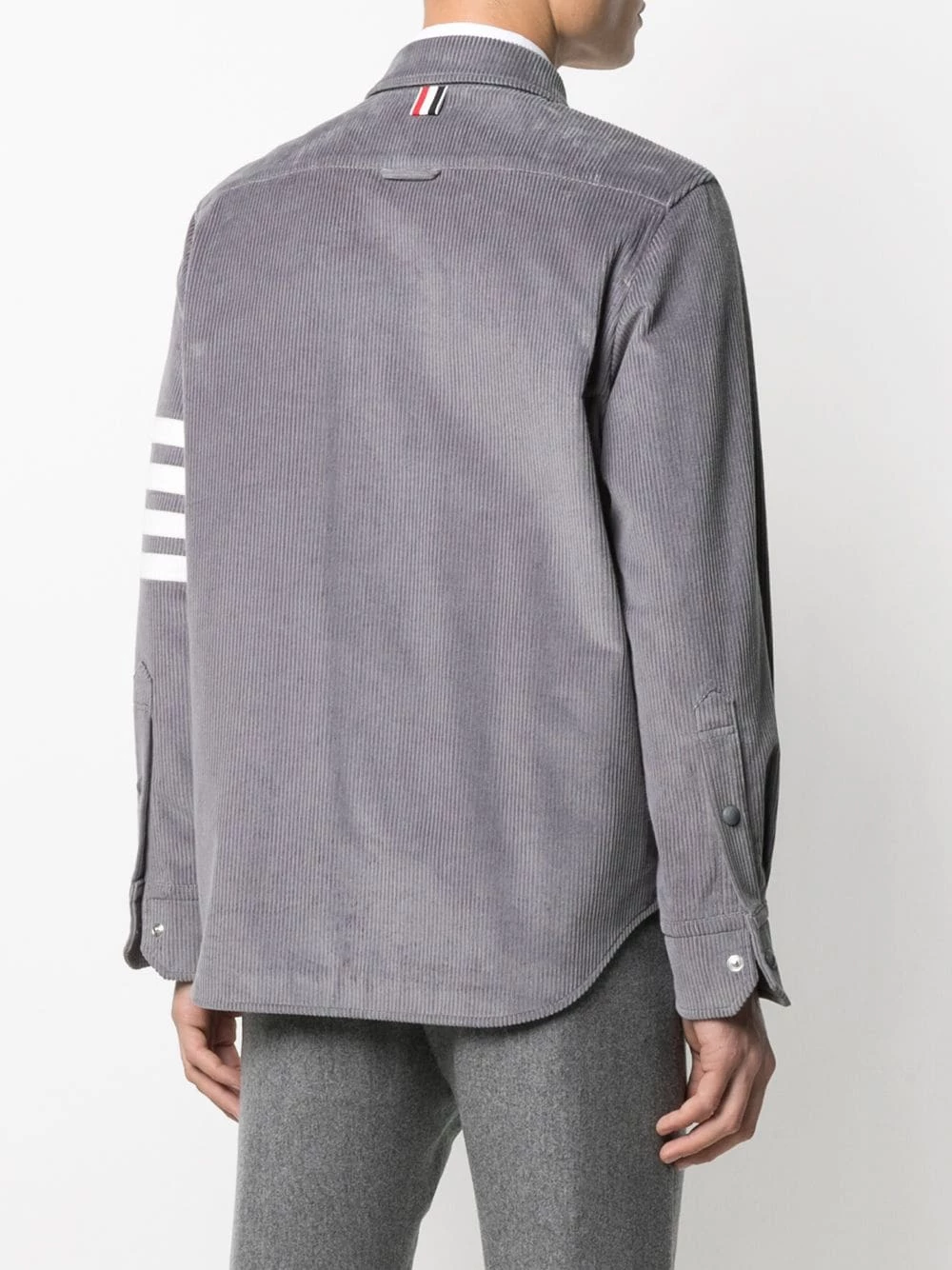 Thom Browne 4 Bar motif buttoned shirt shirts of men 4 Thom Browne 4-Bar motif buttoned shirt