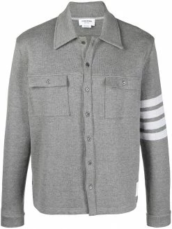 Thom Browne 4-Bar stripe cotton-jersey jacket