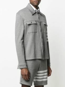 Thom Browne 4-Bar stripe cotton-jersey jacket