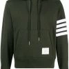 Thom Browne 4-Bar stripe cotton hoodie