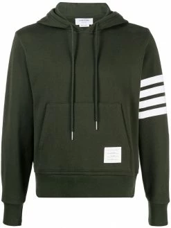 Thom Browne 4-Bar stripe cotton hoodie