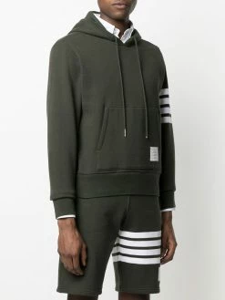 Thom Browne 4-Bar stripe cotton hoodie