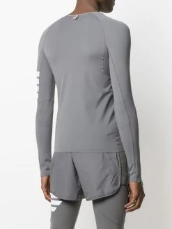 Thom Browne 4-Bar stripe lightweight compress top