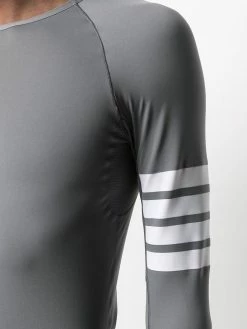 Thom Browne 4-Bar stripe lightweight compress top