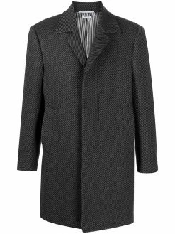 Thom Browne twill cashmere overcoat
