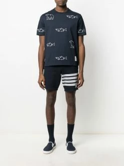 Thom Browne embroidered bear fish T-shirt