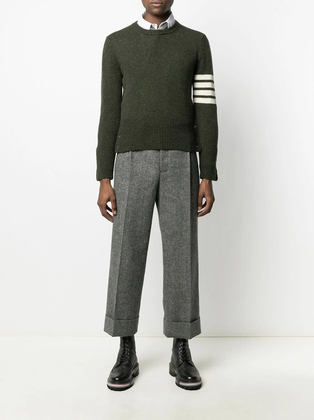 Thom Browne 4 Bar chunky knit jumper knitted sweaters of men 2 Thom Browne 4-Bar chunky-knit jumper
