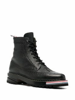 Thom Browne RWB stripe lace-up boots