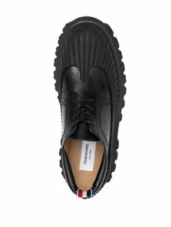 Thom Browne stripe-detail leather brogues