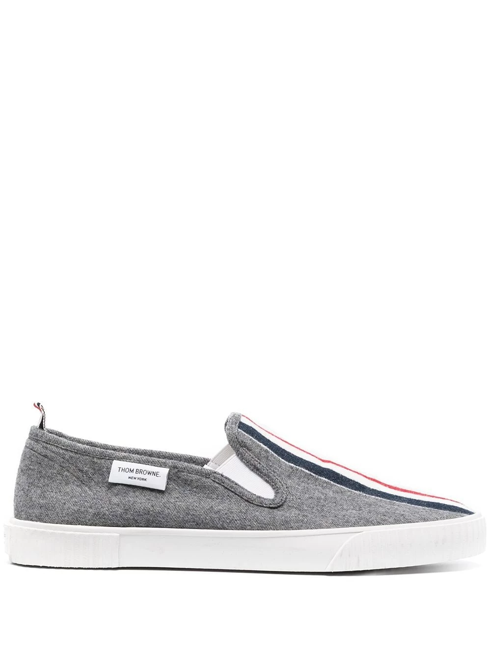 Thom Browne Grosgrain trim low top sneakers slip-on of men 1 Thom Browne grosgrain trim low-top sneakers