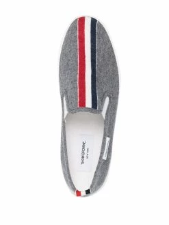 Thom Browne Grosgrain trim low top sneakers slip-on of men 7 Thom Browne grosgrain trim low-top sneakers