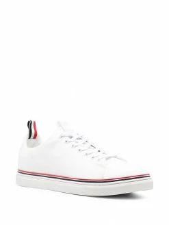 Thom Browne grosgrain-trimmed canvas sneakers