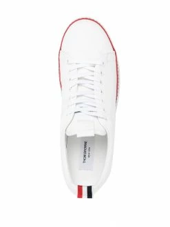 Thom Browne grosgrain-trimmed canvas sneakers