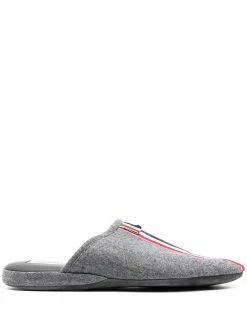 Thom Browne striped felted slippers
