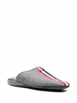 Thom Browne striped felted slippers