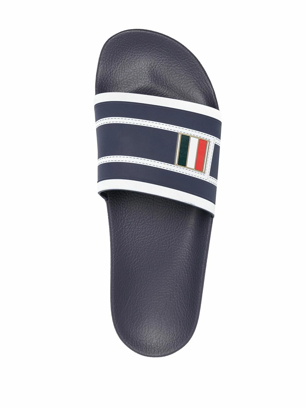 Thom Browne Striped flatform slides flip flops of men 4 Thom Browne striped flatform slides