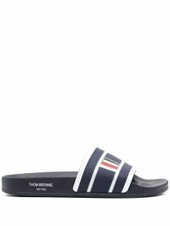 Thom Browne striped flatform slides