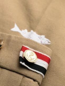 Thom Browne animal embroidered slim-fit trousers