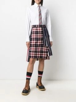 Thom Browne alternating stripe pleated mini sack skirt