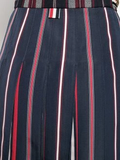 Thom Browne alternating stripe pleated mini sack skirt