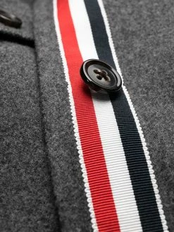 Thom Browne 4-Bar supersized Melton shirt