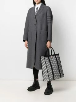Thom Browne notched-lapel single-breasted coat