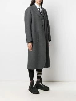 Thom Browne Notched lapel single breasted coat single breasted coats of women 9 Thom Browne notched-lapel single-breasted coat
