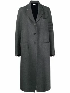 Thom Browne notched-lapel single-breasted coat