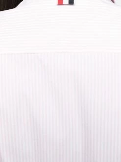 Thom Browne pinstripe tie-fastening shirt