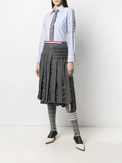 Thom Browne point collar button-down 4-Bar shirt