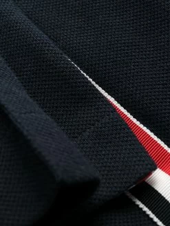 Thom Browne tri-stripe trim polo shirt dress