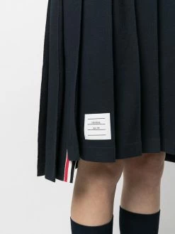 Thom Browne tri-stripe trim polo shirt dress