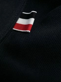 Thom Browne tri-stripe trim polo shirt dress