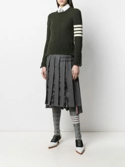 Thom Browne jersey stitch classic crew neck 4-Bar jumper