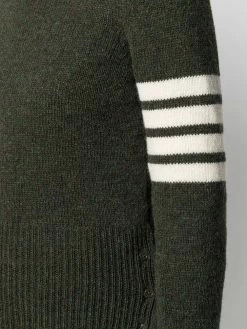 Thom Browne Jersey stitch classic crew neck 4 Bar jumper knitted sweaters of women 9 Thom Browne jersey stitch classic crew neck 4-Bar jumper
