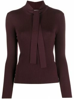 Thom Browne neck tie cashmere jumper