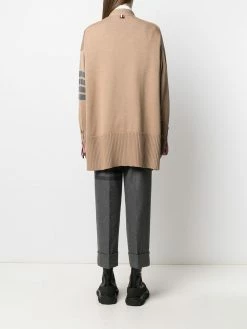 Thom Browne oversized 4-Bar stripe cardigan