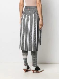 Thom Browne back pleated wool skirt