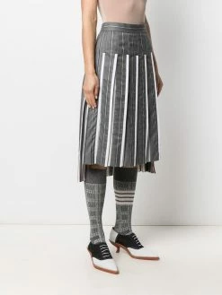 Thom Browne back pleated wool skirt