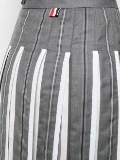 Thom Browne back pleated wool skirt